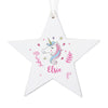 Unicorn - Personalised Wooden Star Decoration