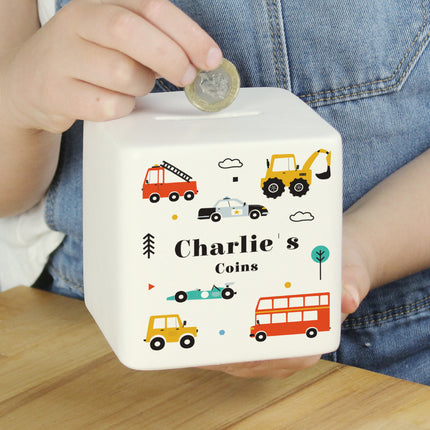 Vehicles Money Box - Personalised