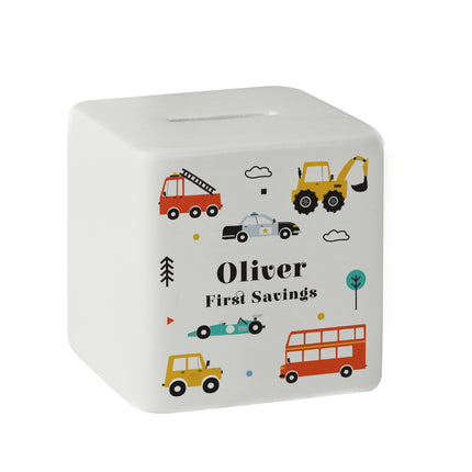 Vehicles Money Box - Personalised