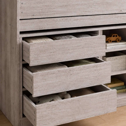 Vespa Mid Sleeper with Desk - Grey Oak