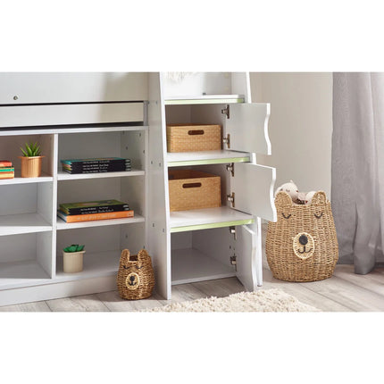 Vespa Mid Sleeper with Desk - White