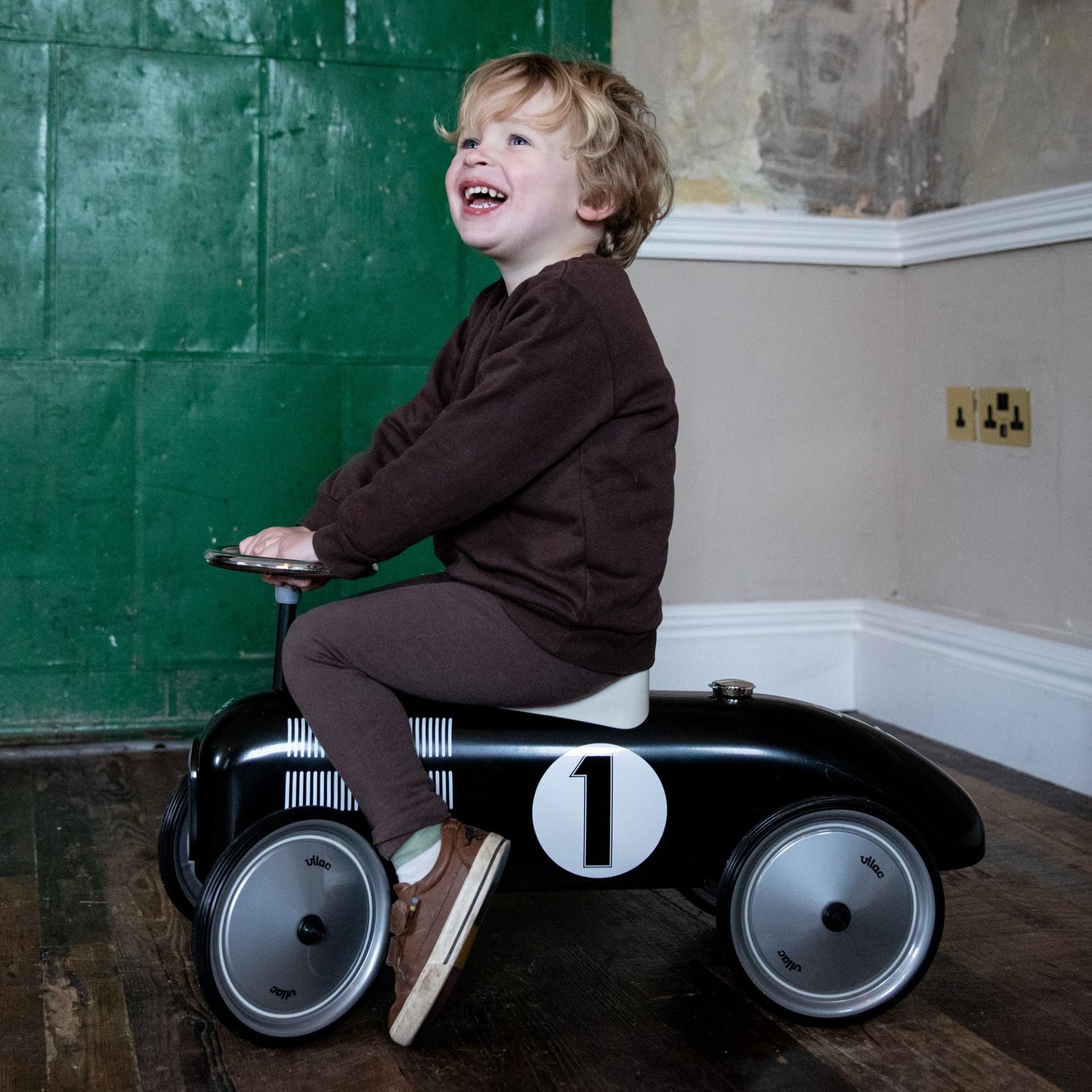 Push Along Classic Car - Black