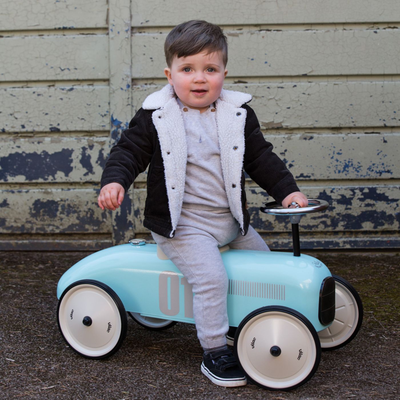 Push Along Classic Car - Light Blue