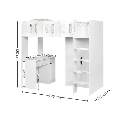 Vision High Sleeper - White