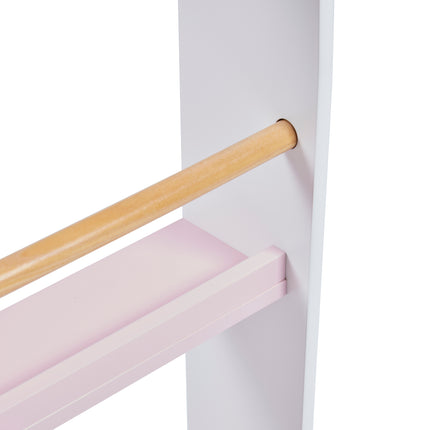 Wall Bookshelf - Pink & White