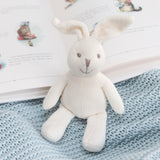 White Bunny Baby Rattle Knitted Organic Cotton