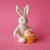 White Bunny Baby Rattle Knitted Organic Cotton