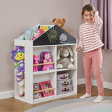 White Blackboard Bookcase and Storage Cabinet