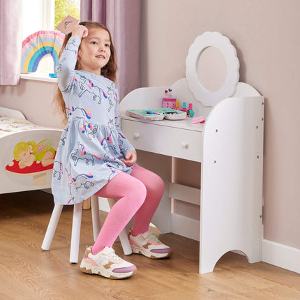 White Dressing Table & Stool