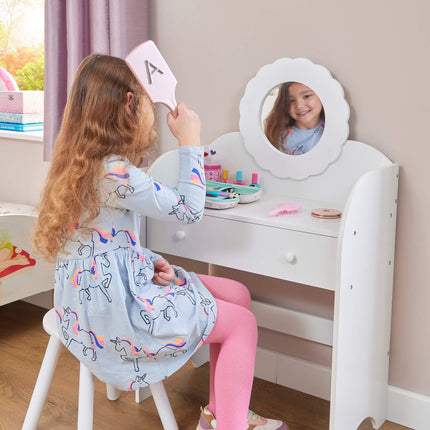 White Dressing Table & Stool