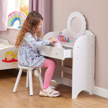 White Dressing Table & Stool