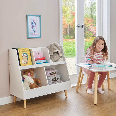 White Sloping Bookcase