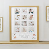 Personalised Oak Multi Photo Frame - Woodland Animal