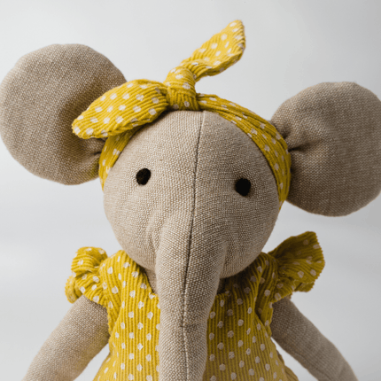 Lola the Dainty Elephant | Heirloom Cotton Soft Toy for Little Ones