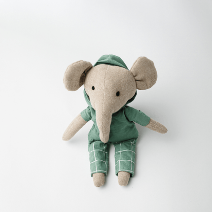 Lucas - The Groovy Elephant| Heirloom Cotton Soft Toy for Little Ones