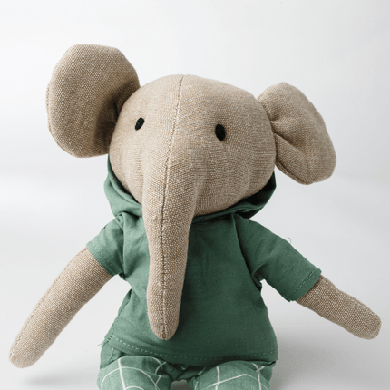 Lucas - The Groovy Elephant| Heirloom Cotton Soft Toy for Little Ones