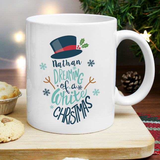 Dreaming of a White Christmas - Personalised Mug