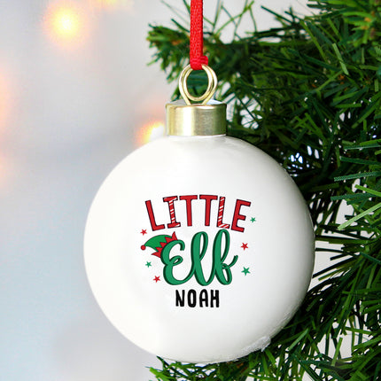 Little Elf - Personalised Christmas Bauble