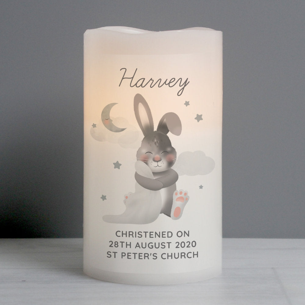 Baby Bunny - Personalised Baby LED Nightlight Candle - Personalised Memento Company - Junior Bambinos