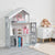 Dolls House Bookcase with Balcony - Grey