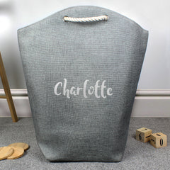 Silver Name Storage Bag - Personalised - Personalised Memento Company - Junior Bambinos