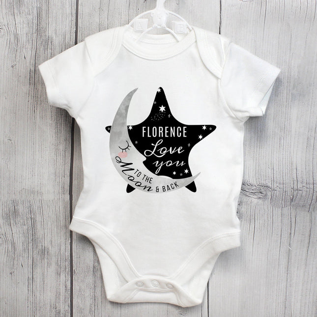 Personalised Baby Vest - To The Moon and Back - Junior Bambinos