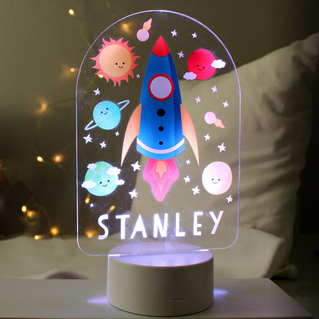 Personalised Space Rocket Nightlight