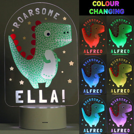 Personalised Roarsome Dinosaur Nightlight