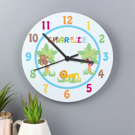 Animal Alphabet - Personalised Wall Clock - Personalised Memento Company - Junior Bambinos