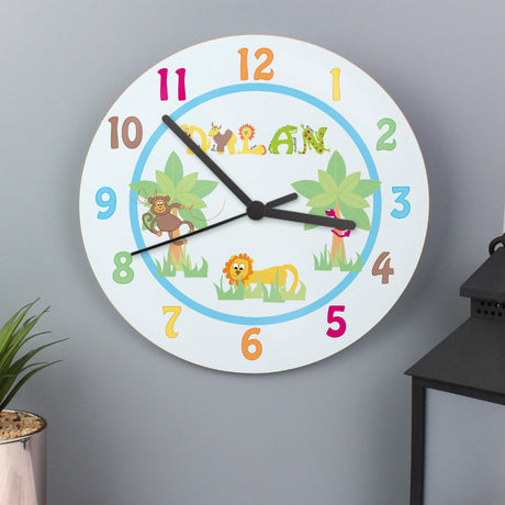 Animal Alphabet - Personalised Wall Clock - Personalised Memento Company - Junior Bambinos