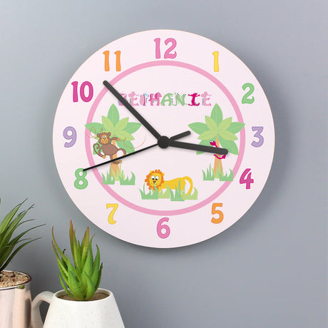 Animal Alphabet - Personalised Wall Clock - Personalised Memento Company - Junior Bambinos