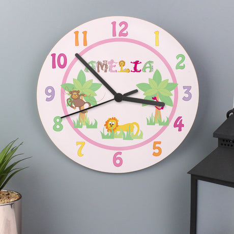 Animal Alphabet - Personalised Wall Clock - Personalised Memento Company - Junior Bambinos