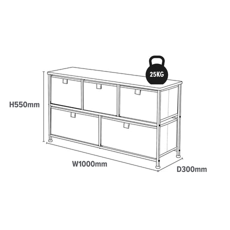 5 Drawer Storage Chest - Liberty House Toys - Junior Bambinos