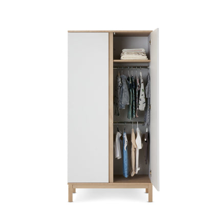 Astrid Double Nursery Wardrobe - White