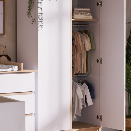 Astrid Double Nursery Wardrobe - White