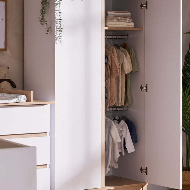 Astrid Double Nursery Wardrobe - White