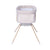 End view of Air Motion Gliding Crib in Cream from Babymore