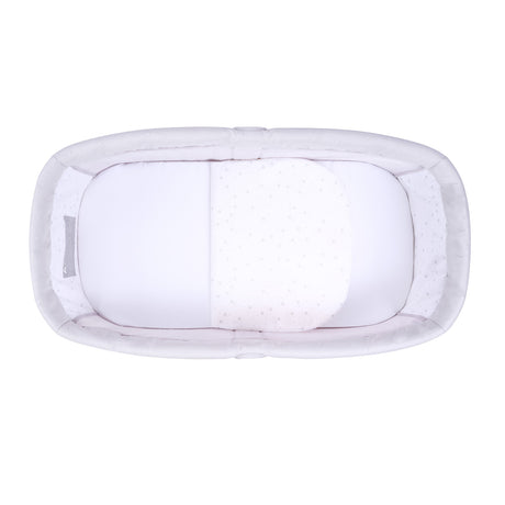 Overhead view of Babymore's Air Motion Gliding Crib