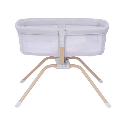 Side view of Babymore's Air Motion Gliding Crib