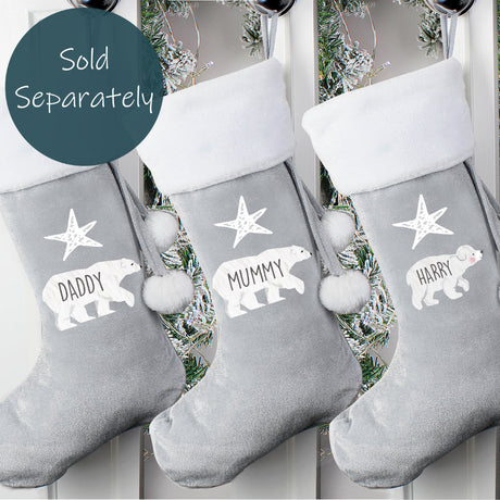 Baby Polar Bear - Personalised Christmas Stocking - Personalised Memento Company - Junior Bambinos
