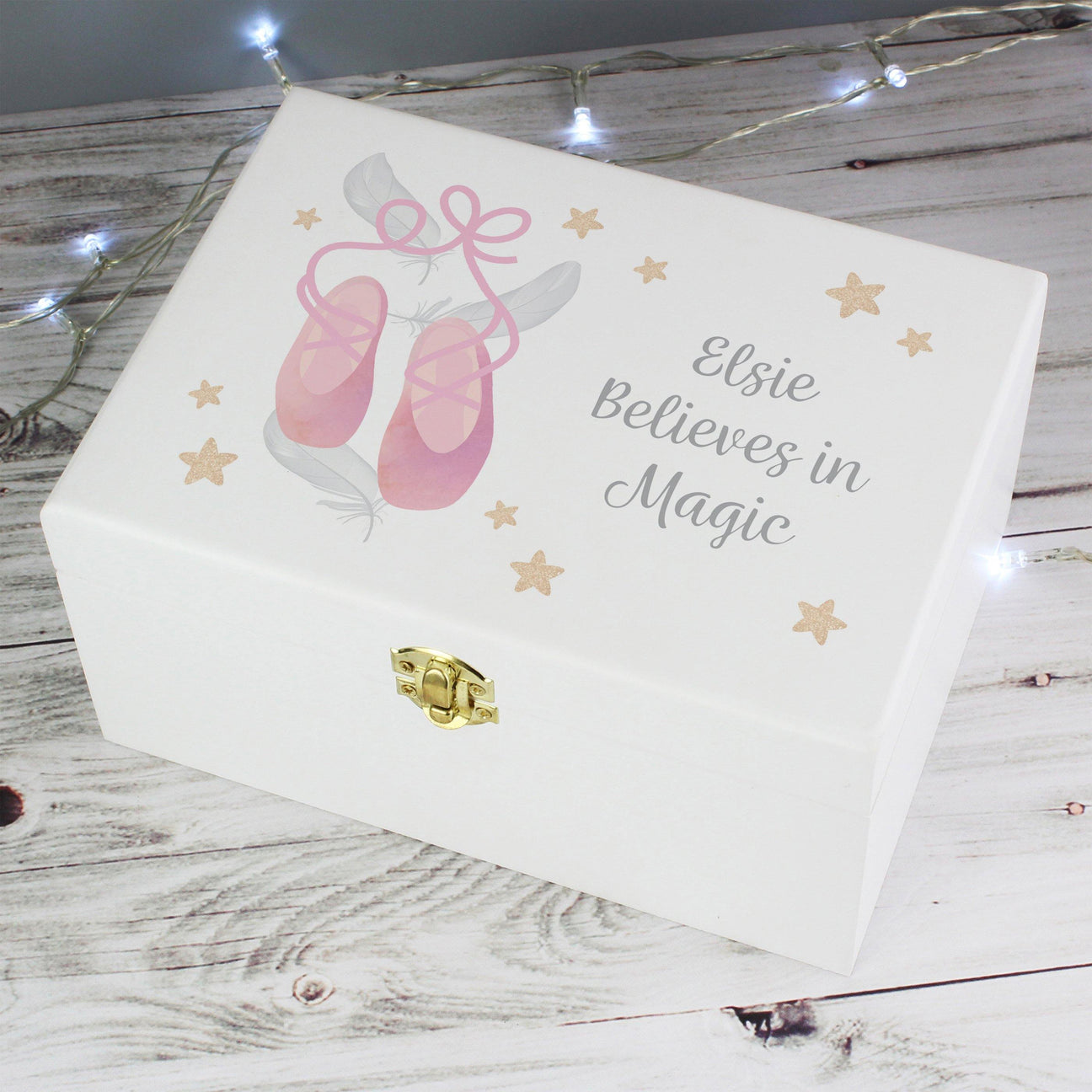 Ballerina - Personalised Wooden Keepsake Box - Junior Bambinos