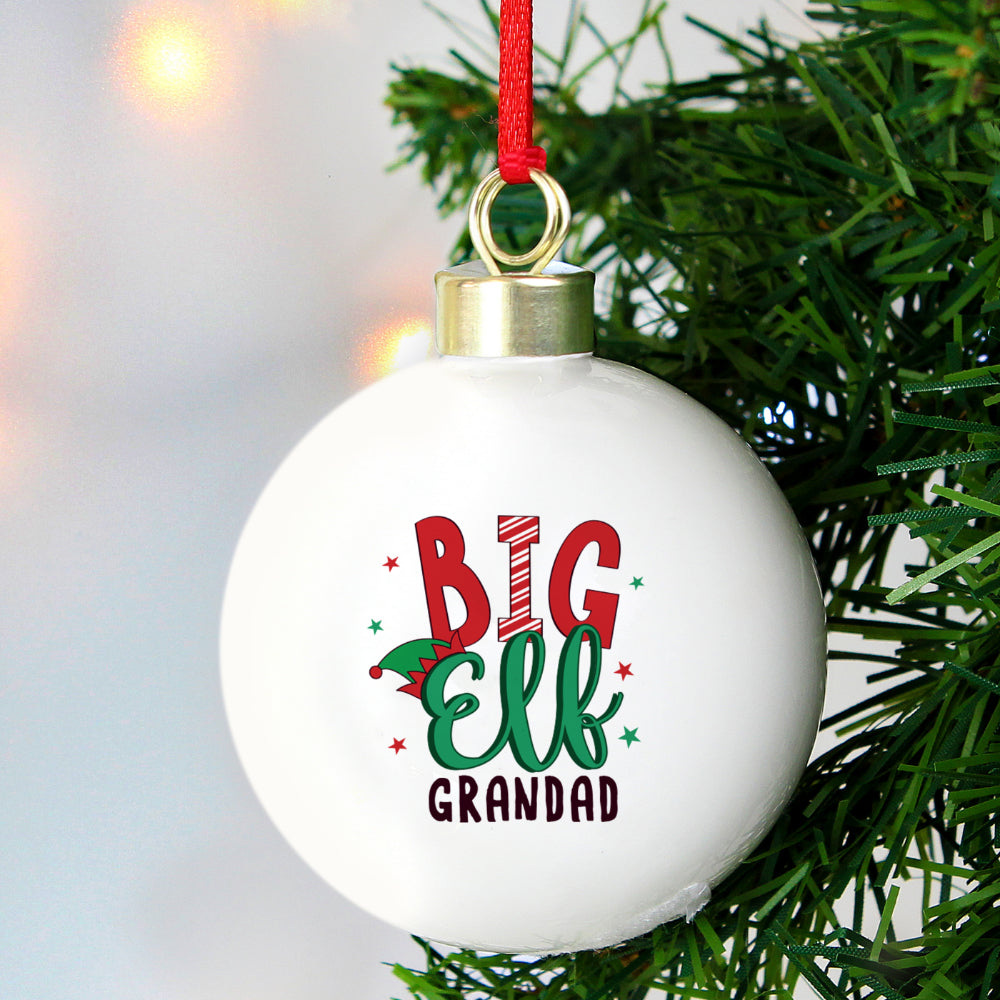 Big Elf - Personalised Christmas Bauble