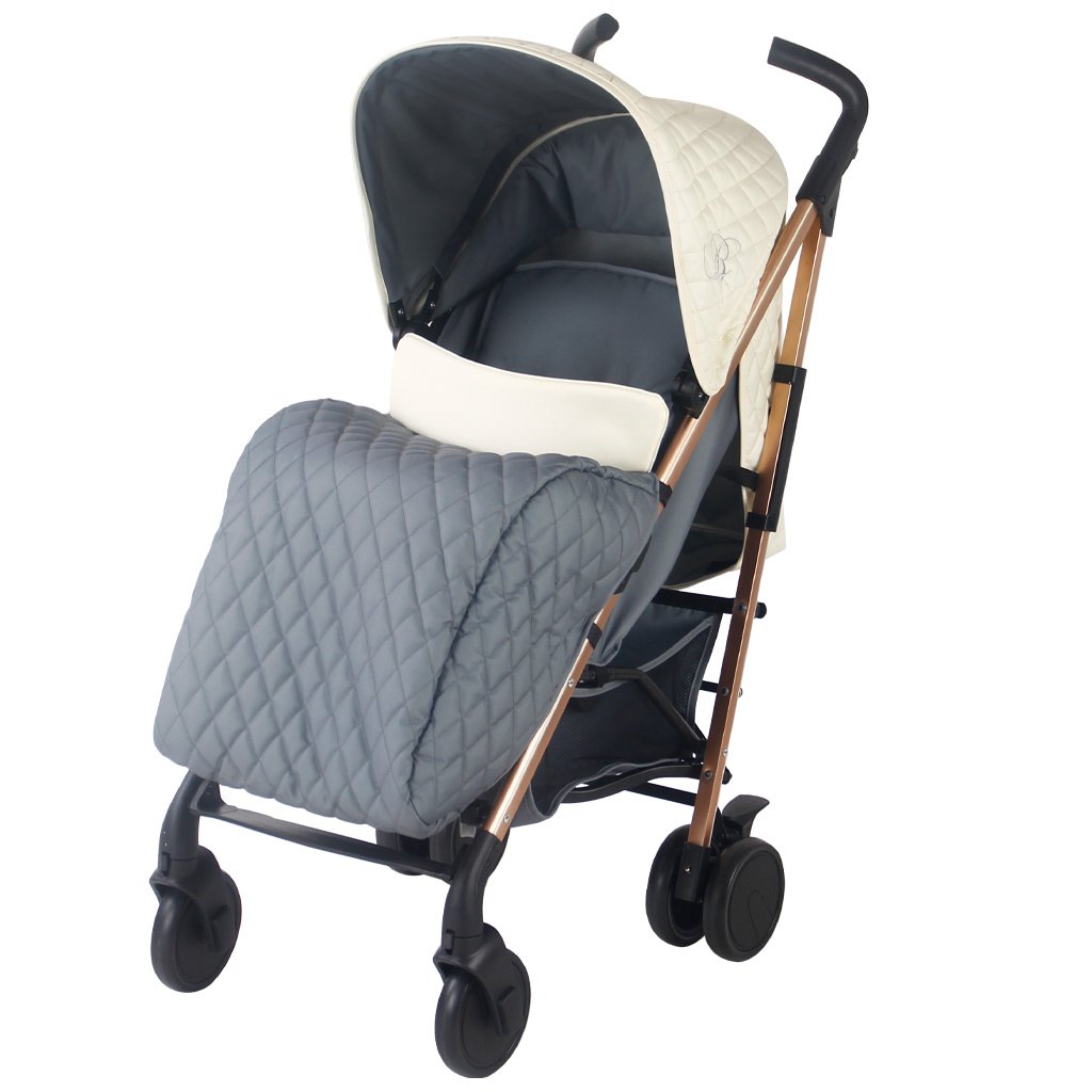 Billie Faiers Champagne MB51 Lightweight Stroller with Grey Footmuff