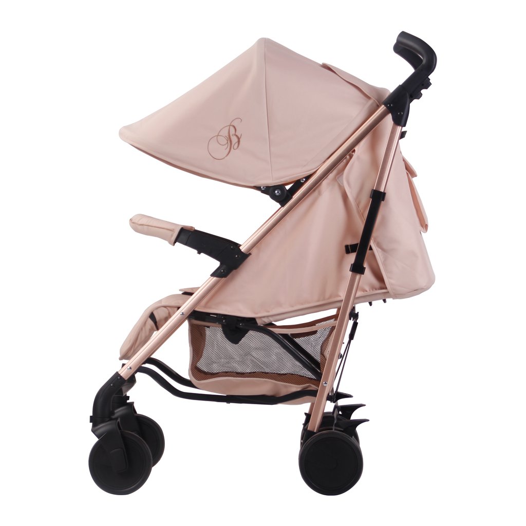 My Babiie Billie Faiers Blush and Rose Gold Stroller showing depth of shopping basket