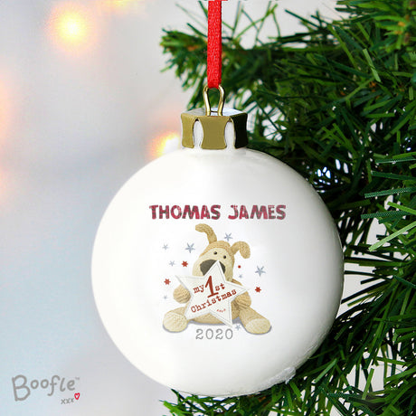 Boofle - Personalised My 1st Christmas Bauble - Personalised Memento Company - Junior Bambinos