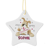 Boofle - Personalised My 1st Christmas Star Decoration - Personalised Memento Company - Junior Bambinos