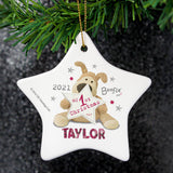 Boofle - Personalised My 1st Christmas Star Decoration - Personalised Memento Company - Junior Bambinos