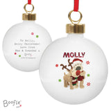 Boofle - Personalised Christmas Reindeer Bauble - Personalised Memento Company - Junior Bambinos