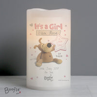 Boofle - Personalised It's a Girl Nightlight LED Candle - Personalised Memento Company - Junior Bambinos