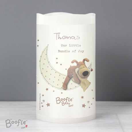 Boofle - Personalised Baby LED Nightlight Candle - Personalised Memento Company - Junior Bambinos